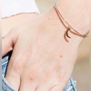 Brandy Melville Golden Crescent Cuff Moon Bracelet